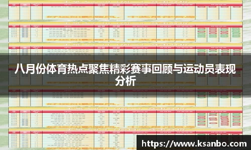八月份体育热点聚焦精彩赛事回顾与运动员表现分析